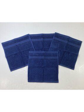 Set Of 4 Wendy Bellissimo Hotel Cotton Washcloths 13"x13"